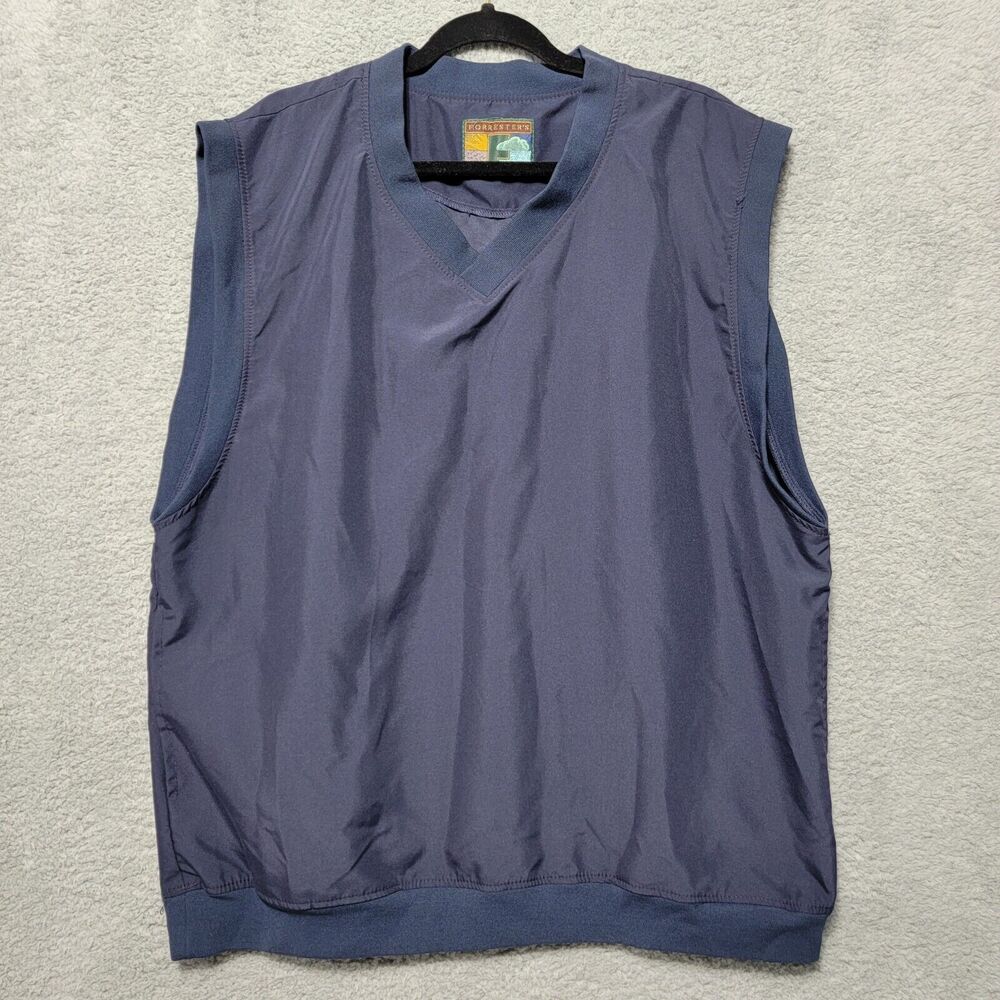 Foresters Outerwear Mens Size XL Windbreaker Golf Pullover‎ Navy Blue Vest